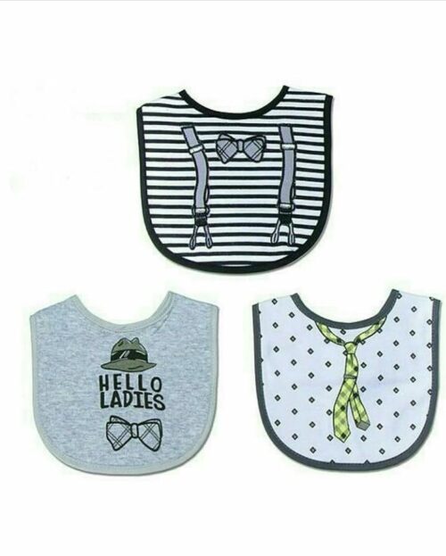 Mother's Choice "Hello Ladies" 3-Pack Cotton Bibs - Offspring