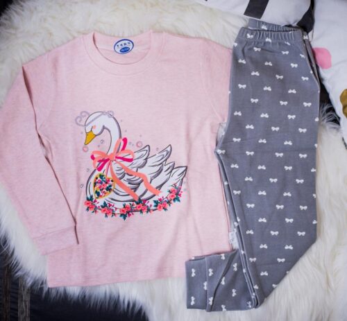 Swan and Bow Pajama Set - Offspring